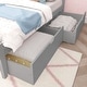 preview thumbnail 9 of 27, Max and Lily Twin-Size Bed with Panel Headboard and Storage Drawers