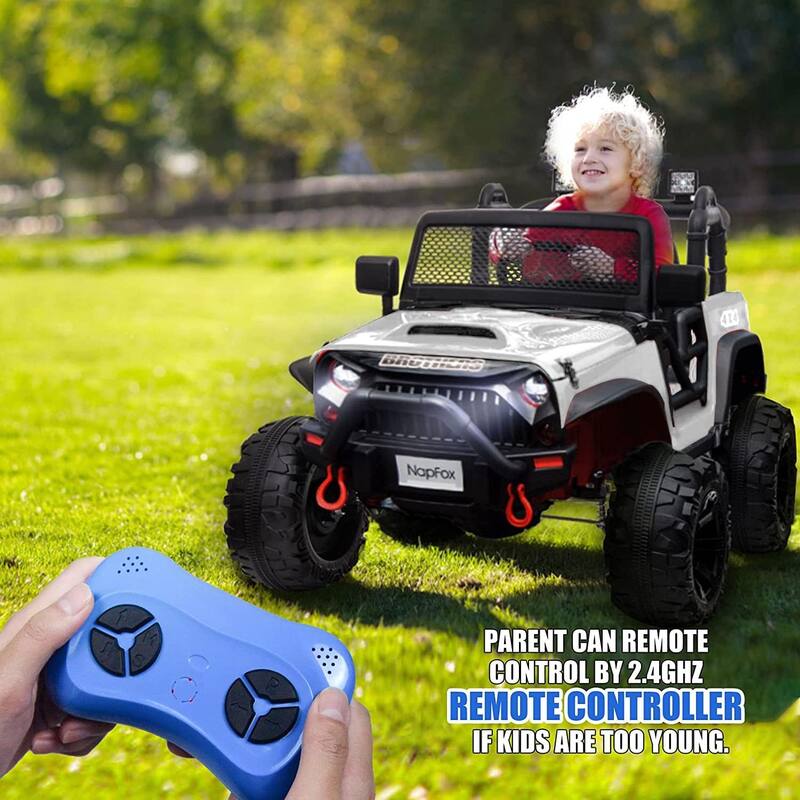 24V Kids Electric Ride-On Truck with Remote Control, Double Doors, Spring Suspension, Music Player, 3 Speeds, for Ages 3-8