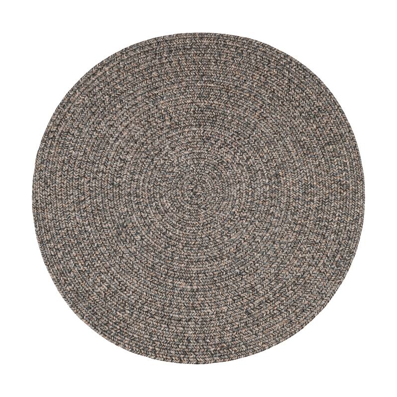 Rhody Rug Sandi Indoor/Outdoor Braided Rug - 4 ft x 4 ft - Graphite