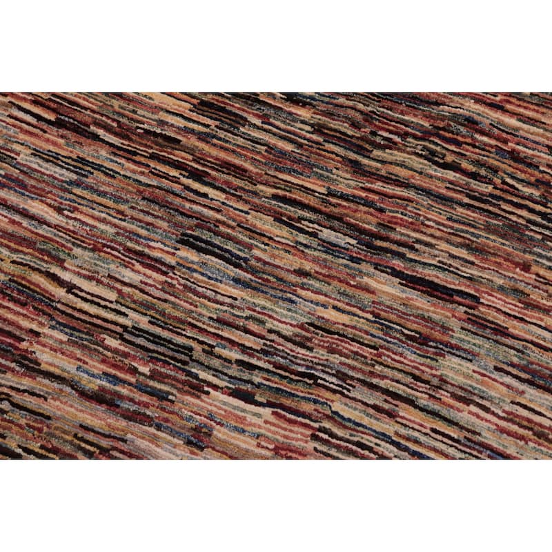 Boho Earthline Gabbeh Hand Knotted Wool Area Rug