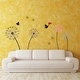 preview thumbnail 2 of 3, Walplus Pink Black Dandelion Flower Wall Sticker Nursery Decor Decal