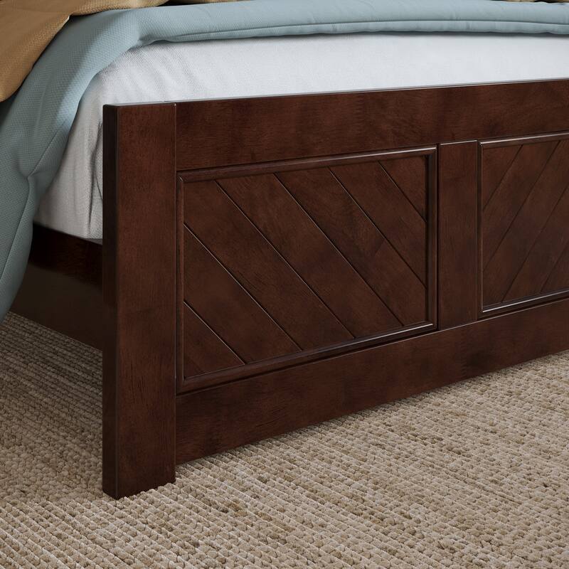 Berkshire Queen Low Profile Platform Bed with Matching Footboard