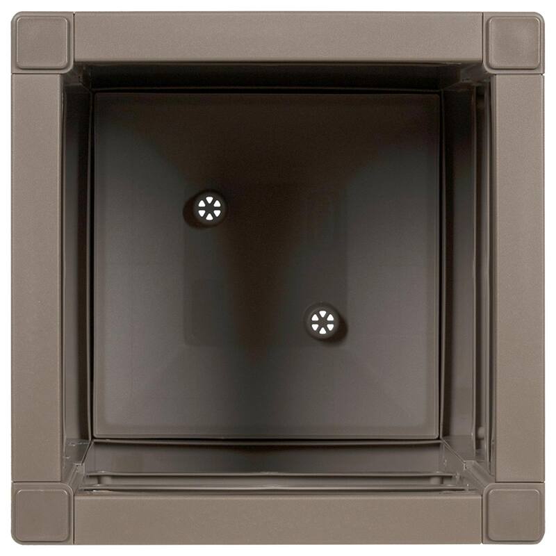 vidaXL Garden Planter Patio Outdoor Flower Pot Herb Planter Pot Flower Box PP - 14.2 x 14.2 x 13.8 in