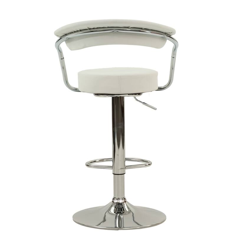 Poundex Swivel Metal Frame Adjustable Barstool