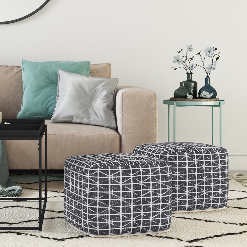 WYNDENHALL Tatum Boho Square Pouf