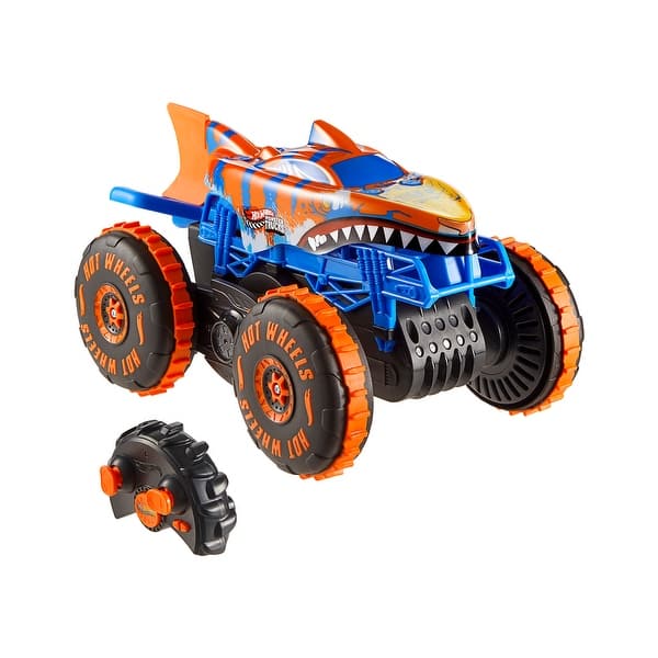 slide 2 of 5, Hot Wheels Monster Trucks Tiger Shark Climber RC Vehicle
