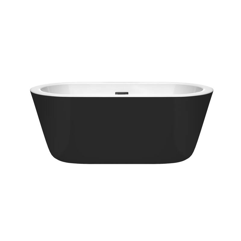 Wyndham Collection Mermaid 60" Free Standing Acrylic Soaking Tub with