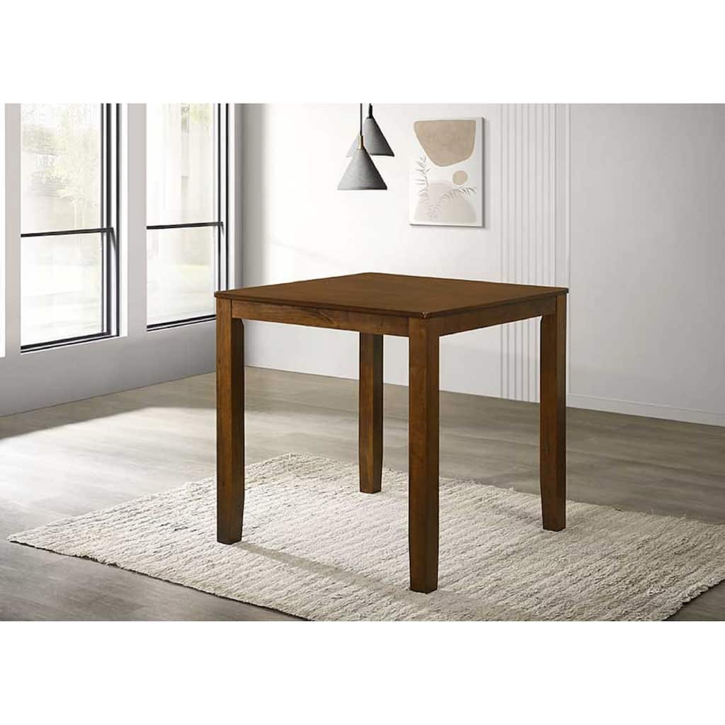 Beautiful Cherry Color Counter Height 1Pc Dining Pub Height Square Table Dining Room Wooden Furniture