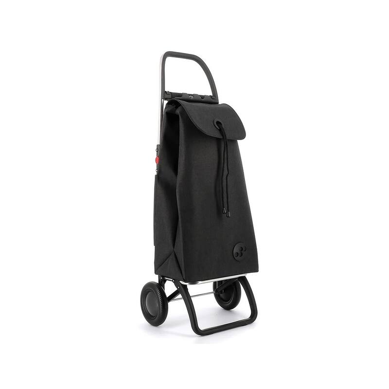 Rolser I-Max Tweed 2 Wheel Foldable Shopping Trolley - 41.14" H x 16.14" W x 12.6" D - Black