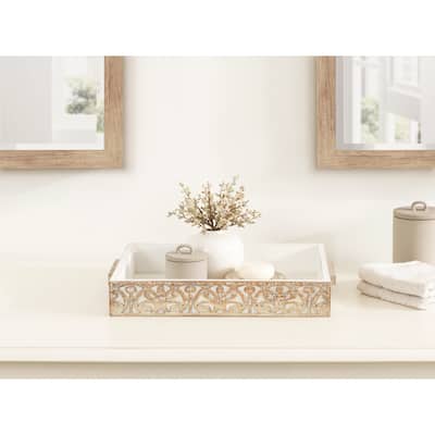 Kate and Laurel Engrahm Rustic Decorative Tray - 17x13
