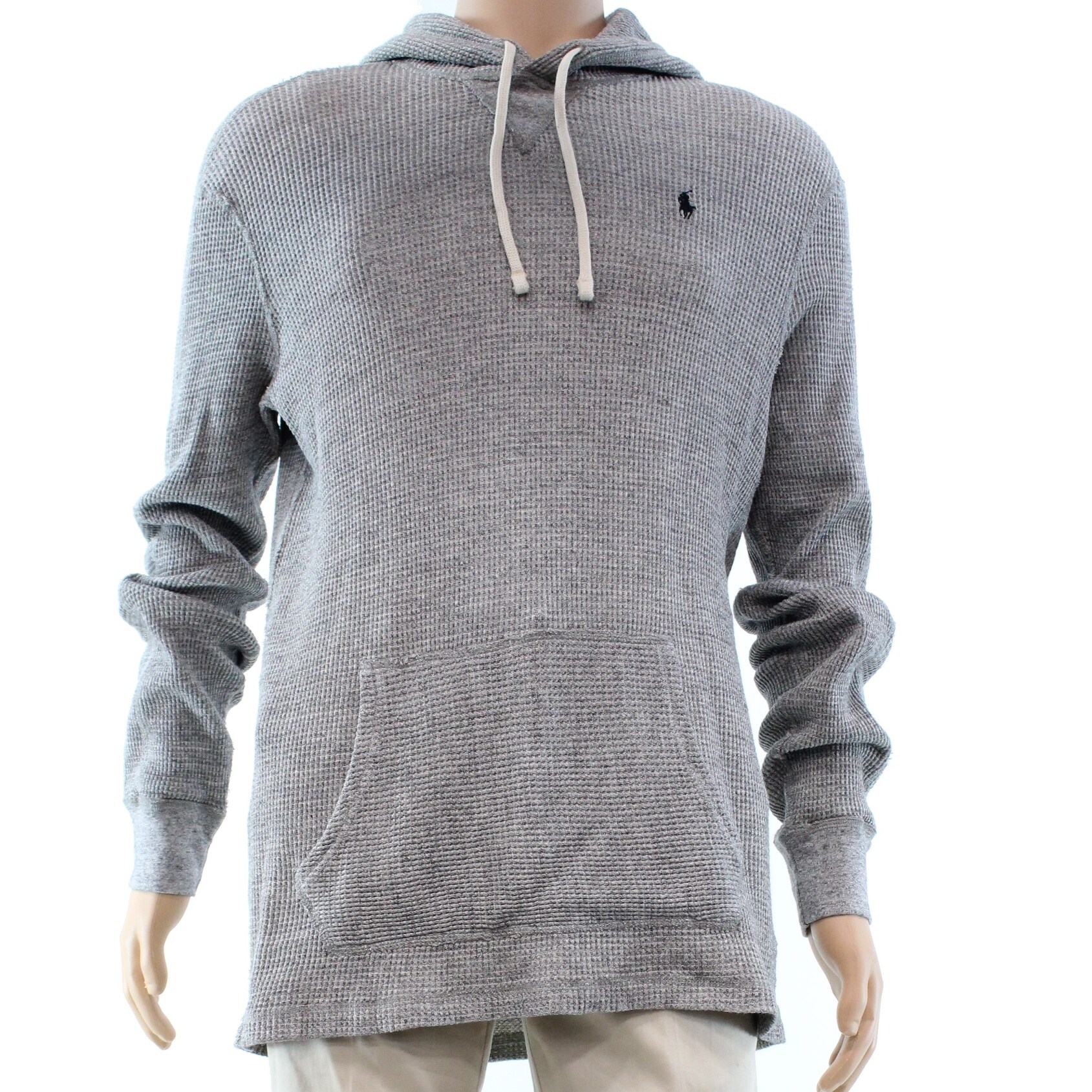 polo waffle knit hoodie