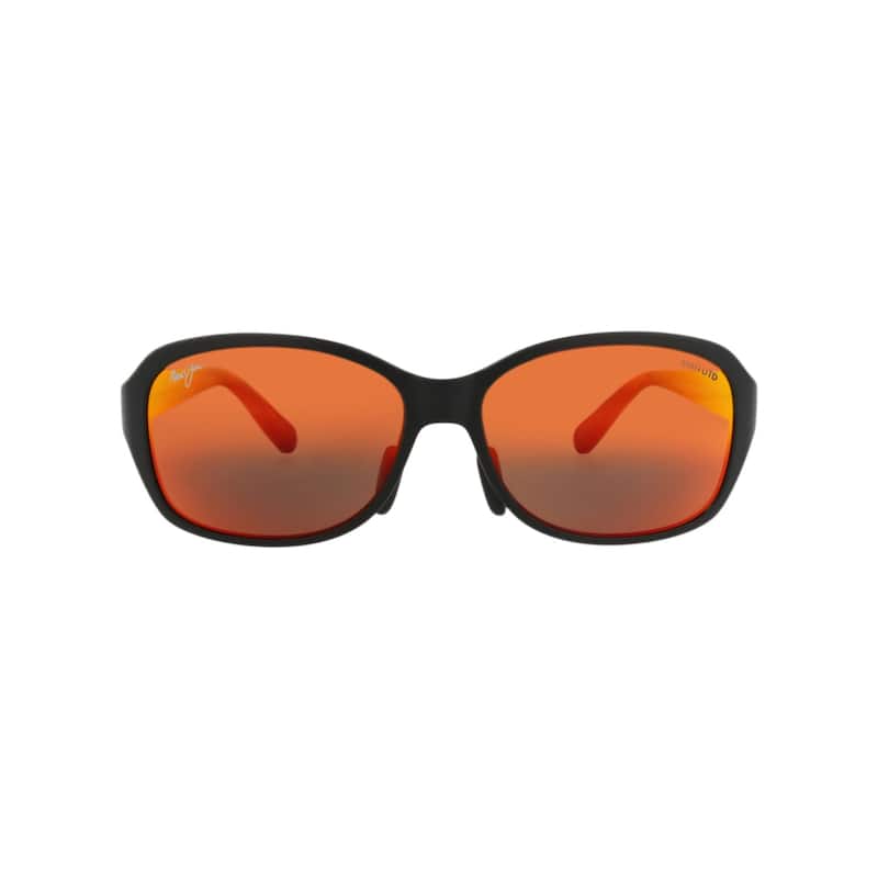 Maui Jim Square-Frame Injection Sunglasses - Black Black Lava - Black - Grey Lens