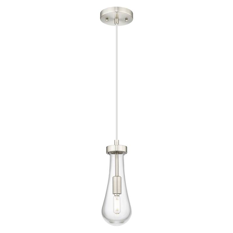 Innovations Lighting Downtown Urban - Owego - 1 Light 4" Cord Hung Pendant - Clear Shade/Satin Nickel