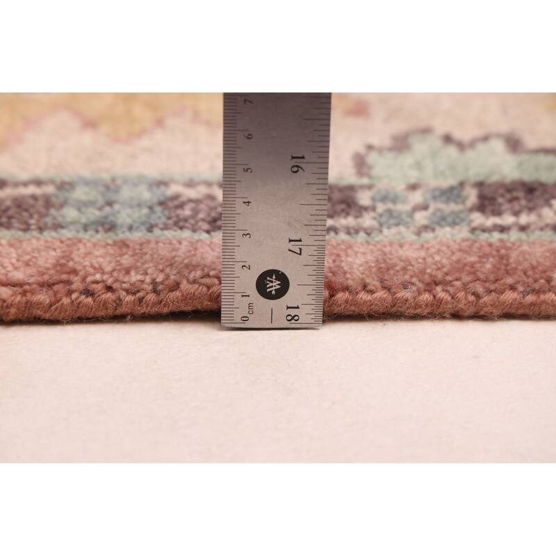 ECARPETGALLERY Hand-knotted Modern Oushak Dark Violet Wool Rug - 7'9 x 9'11