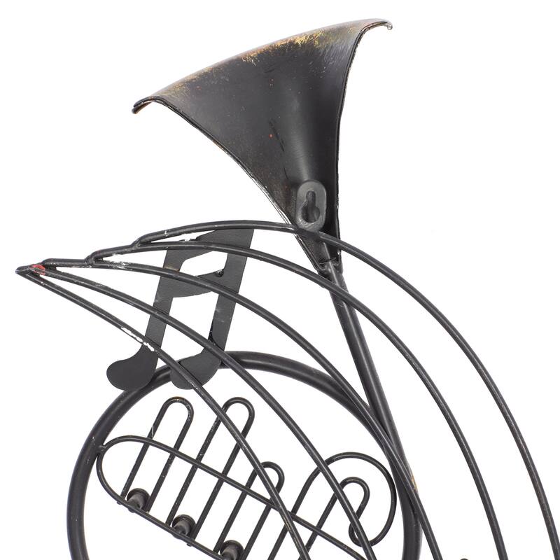 Brown Metal Musical Notes Home Wall Decor with Trumpets