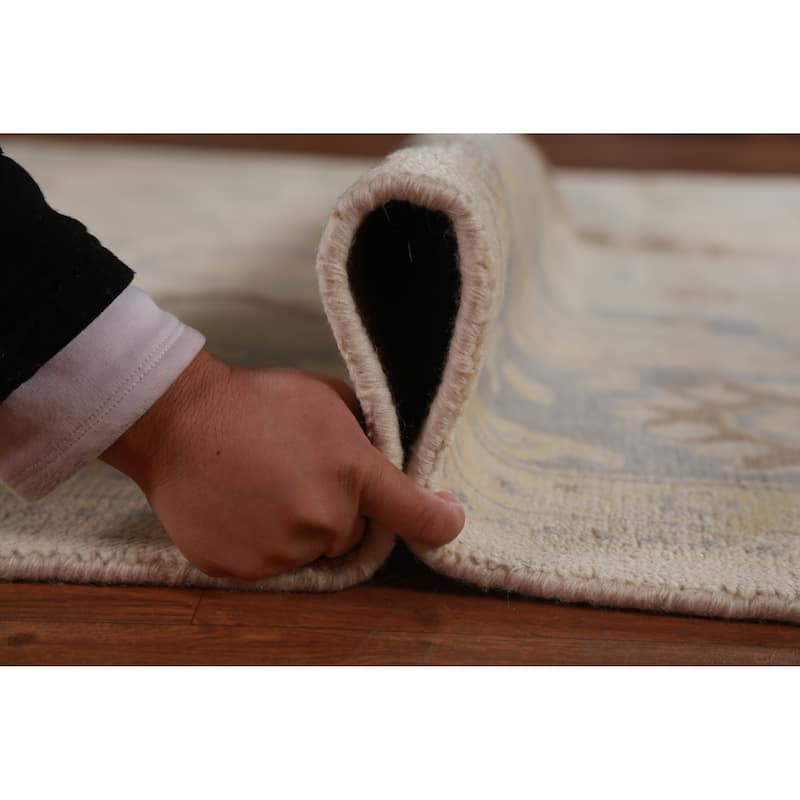 Earth Tone Oushak Indian Large Rug Handmade Wool Carpet - 8'1" x 15'8"