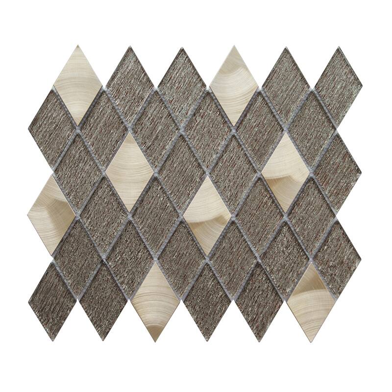 Altair Ballagh Diamond Laminated Glass Mosaic Mix Aluminum Wall Tile