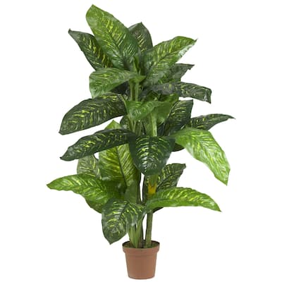 Dieffenbachia Silk Plant 5ft - Real Touch Artificial Plant Indoor Decor - 5ft.