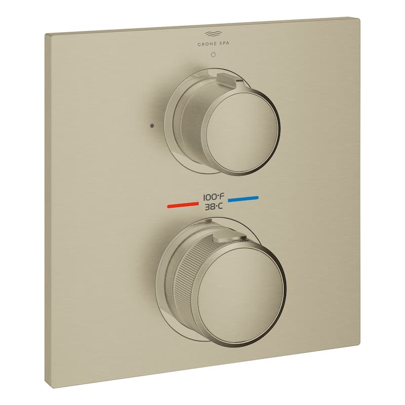Grohe 29 178 1 Allure New Two Function Thermostatic Valve Trim Only - Brushed Nickel