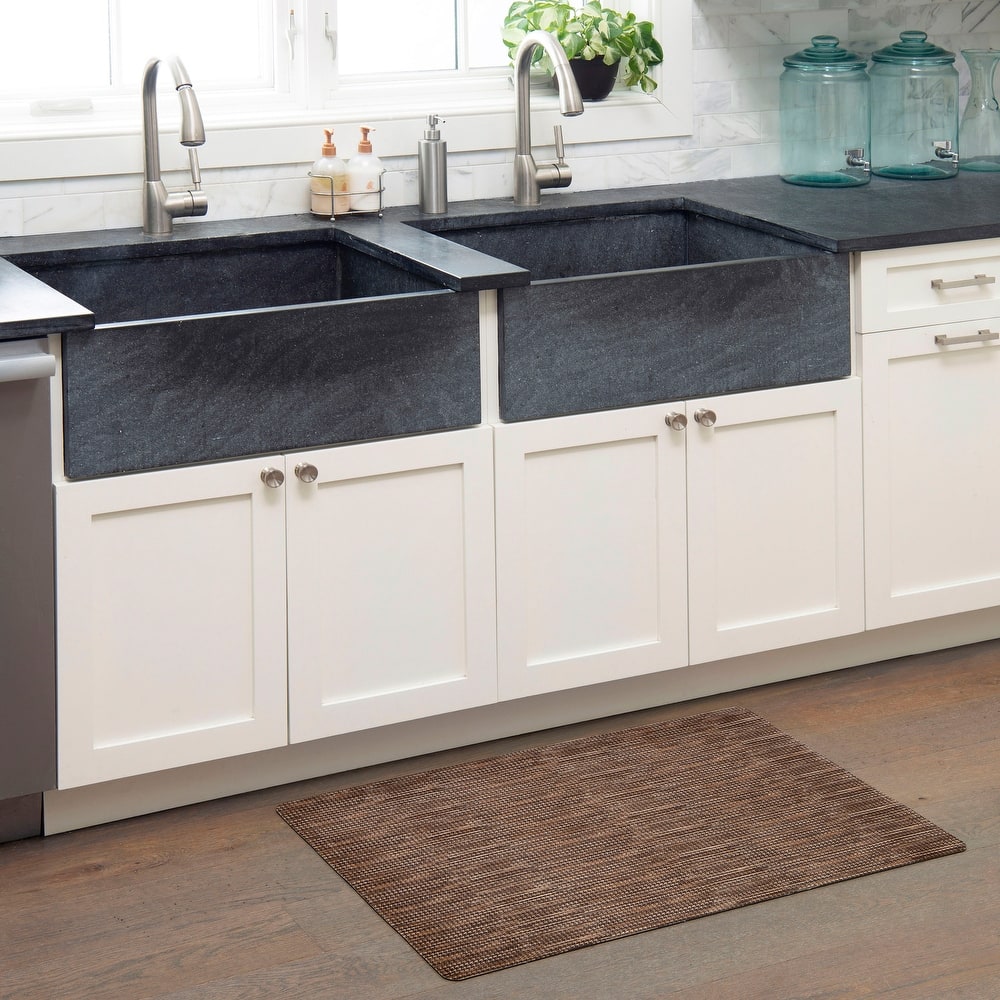 SoHome Smooth Step Houndstooth Machine Washable Utility Mat, 24"x35"