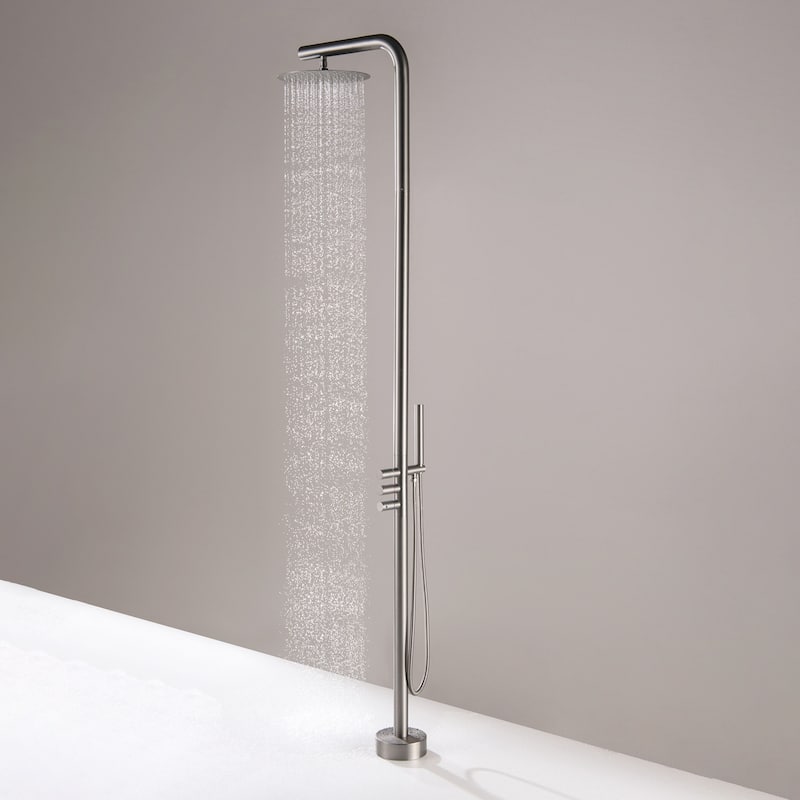 Modland 91''H Freestanding Outdoor Shower Rainfall with Handheld Shower