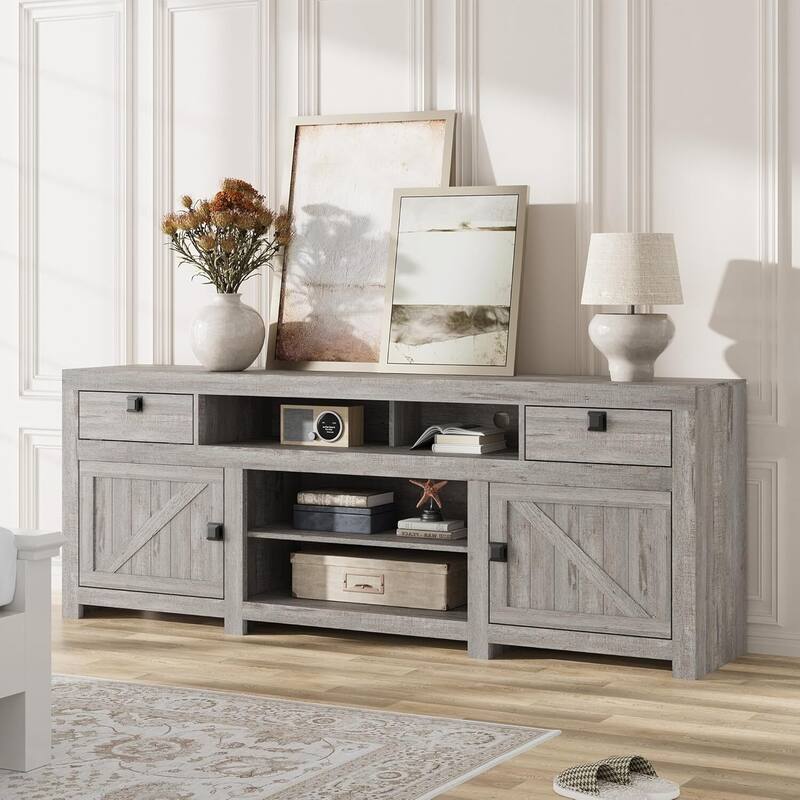 Farmhouse TV Consoles with Storage, TV Stand for 75 inch TV - N/A
