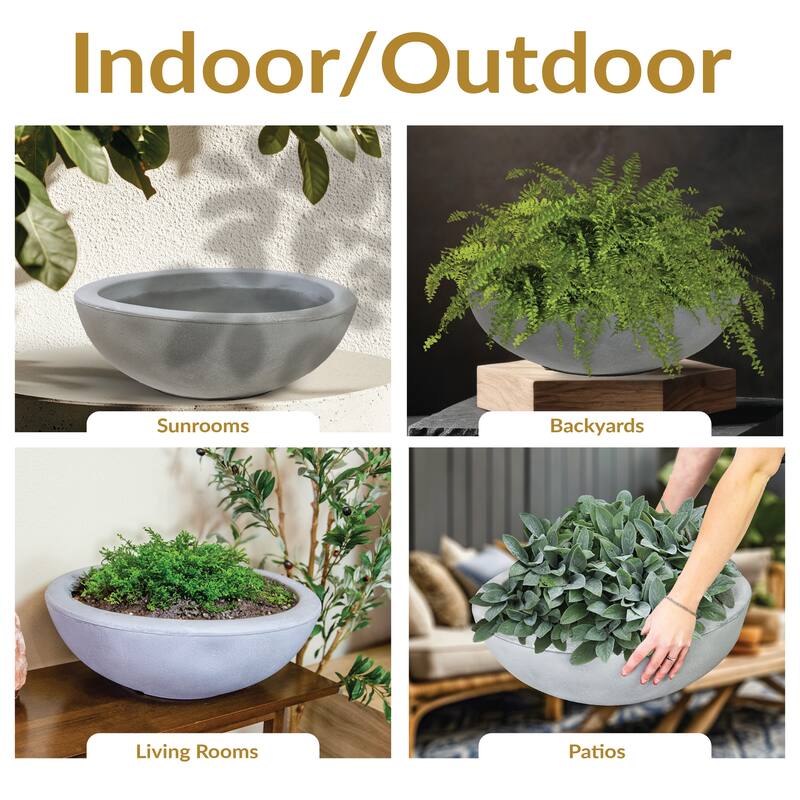 Sunnydaze Percival Outdoor Double-Walled Flower Pot Planter - 20.75"