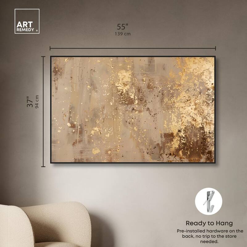 Gilded Dust Canvas by Art Remedy