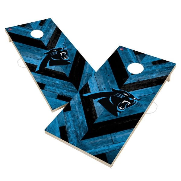 slide 2 of 5, Carolina Panthers NFL Cornhole Board Set Include Carrying Case