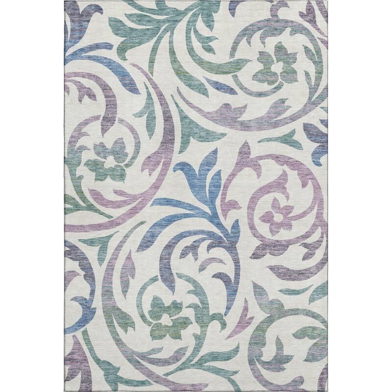 Premium Washable Super Soft Contempory Scroll Mayfield Rug