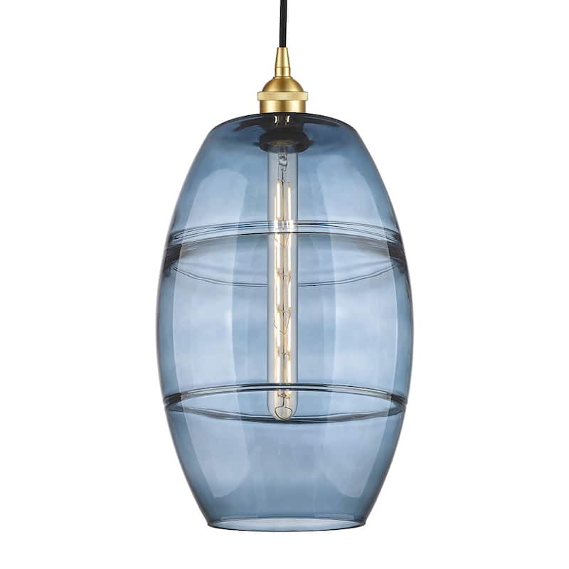 Innovations Lighting 616-1P 19 10 Vaz Pendant Vaz 10" Wide Cord-Hung - Satin Gold / Princess Blue