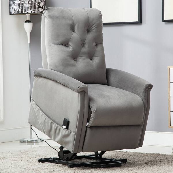 Living Room Chair Single Sofa Seat Recliner Chair With Remote Control On Sale Overstock 32173923 Grey