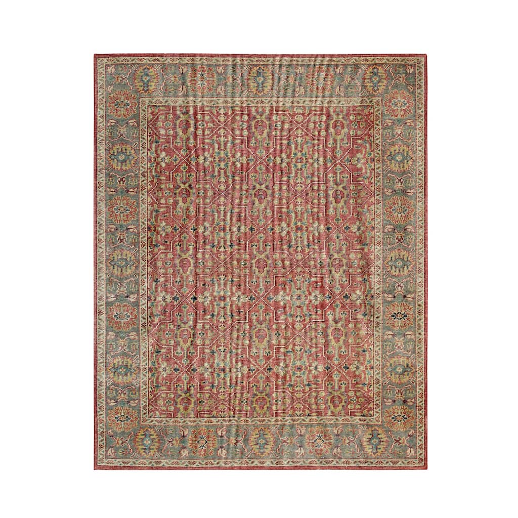 Rust Hand Knotted Wool Classic Rug 10' x 14' - All Over Pattern Elegant Fine Knot Highly Desired - N/A