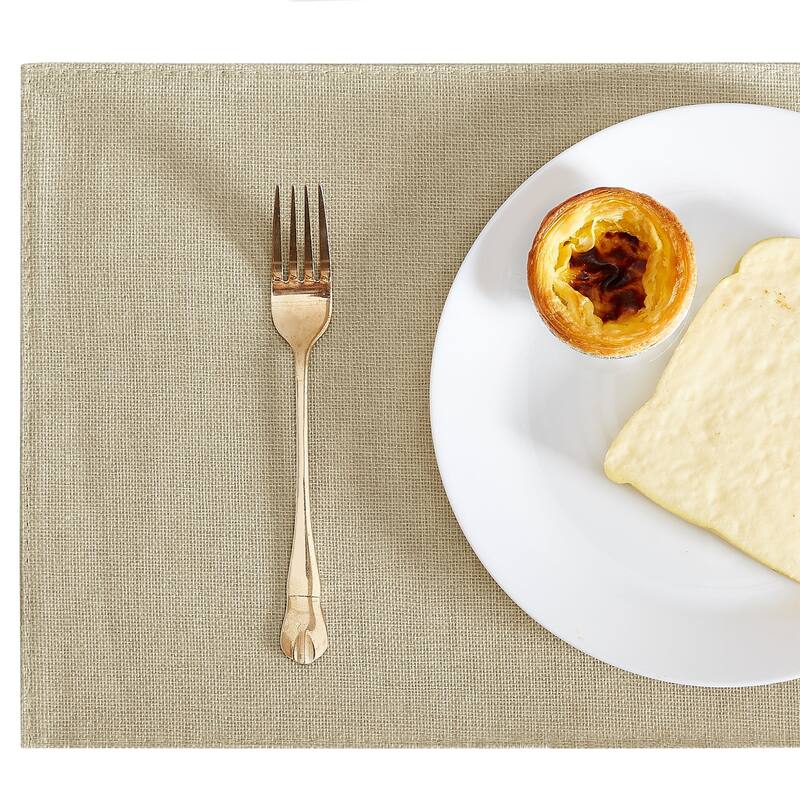 Linen Placemats Set of 4, Heat Resistant Dining Table Place Mats , Machine Washable