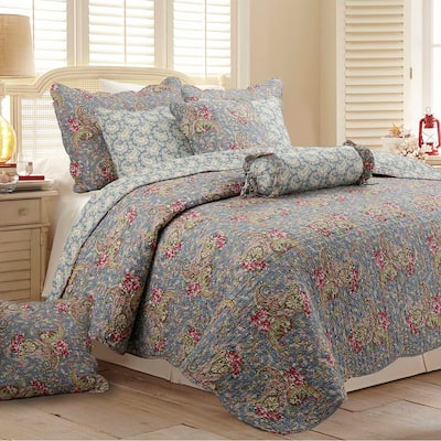 Copper Grove Anthurium Floral Paisley Cotton Quilt Bedding Set