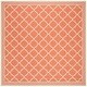 preview thumbnail 49 of 86, SAFAVIEH Beach House Mima Indoor/ Outdoor Waterproof Patio Backyard Rug 4' x 4' Square - Rust/Creme