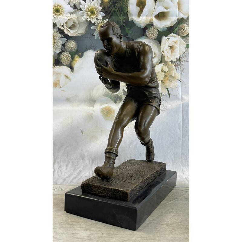 Australian Aussie Rugby Player Bronze Statue Sculpture Trophy Figure 12 Inches X 8 Inches