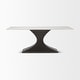 preview thumbnail 14 of 21, Maxton Light Brown Solid Wood w/ Black Iron Pedestal Base Rectangular Dining Table