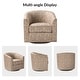 preview thumbnail 79 of 106, Cuenca Modern Living Room Wooden Upholstered 360° Swivel Barrel Chair with Metal Base and Wide Backrest