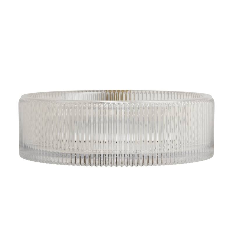 14" Bathroom Round Crystal Glass Sink without Faucet