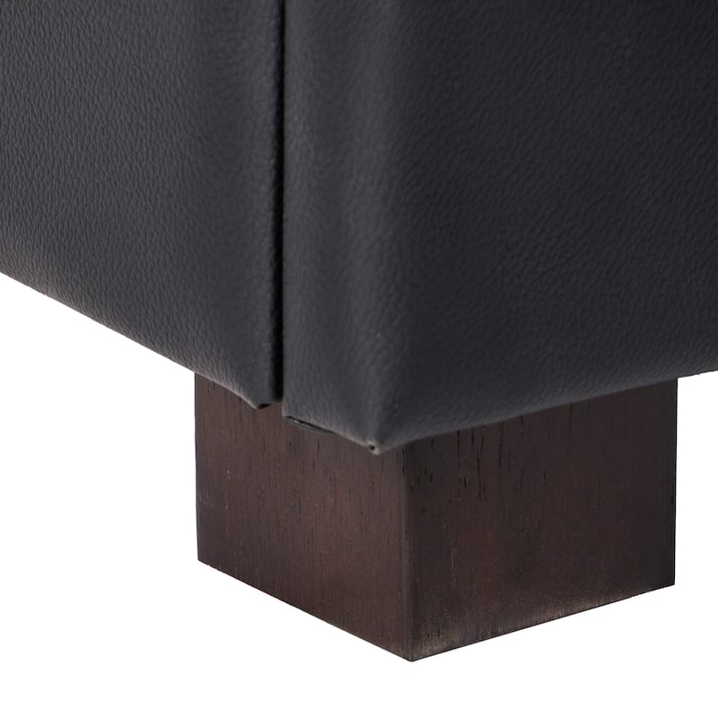 Levi Faux Leather Storage Ottoman