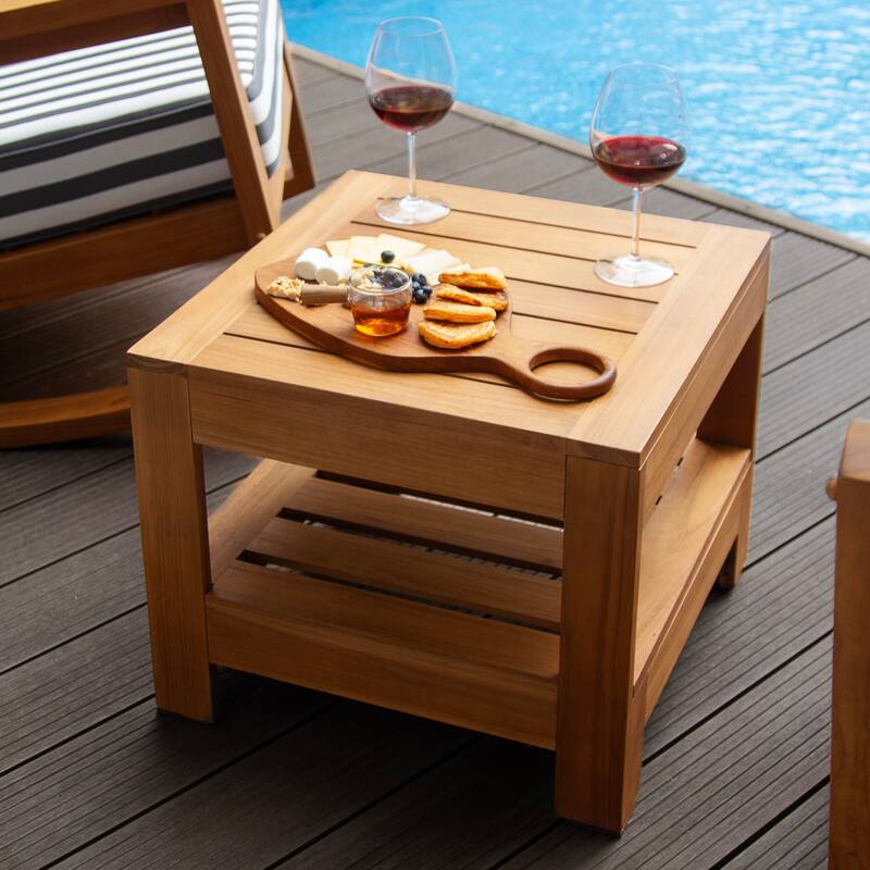 Cambridge Casual Leon 3-Piece Teak Outdoor Rocking Chair Set