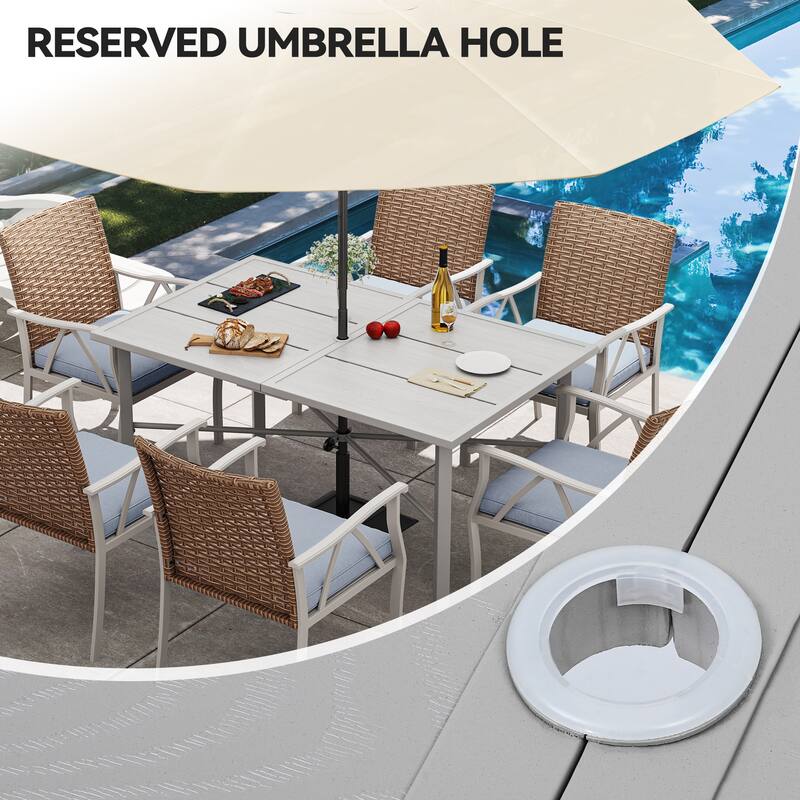 Moasis 3-Piece Bistro Set with Long Table - 3 PCS