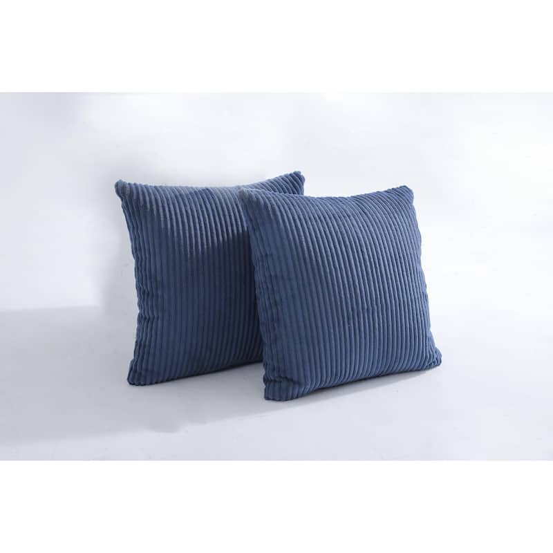 Corduroy Throw Pillow Striped Pillow for Couch Set of 2