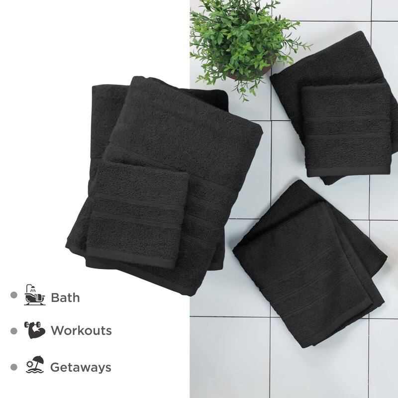 Martex Ultimate Performance Cotton Low-Lint Soft Absorbent Towel Set