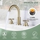 preview thumbnail 18 of 28, 8.2"H Solid Brass Widespread 2-handle Bathroom Sink Faucet