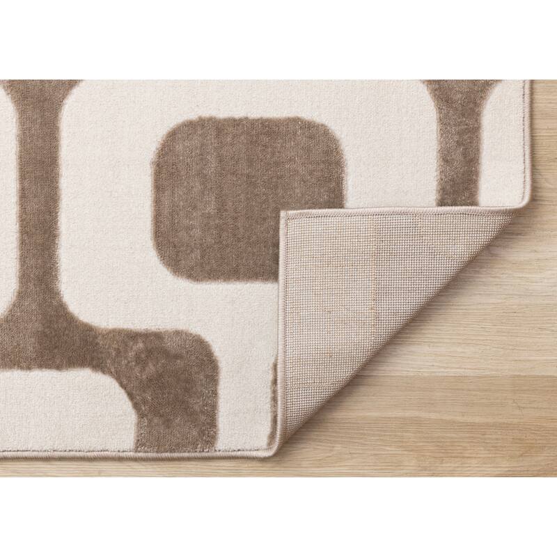 Leonardo Brown Cream Vintage Patterned Area Rug