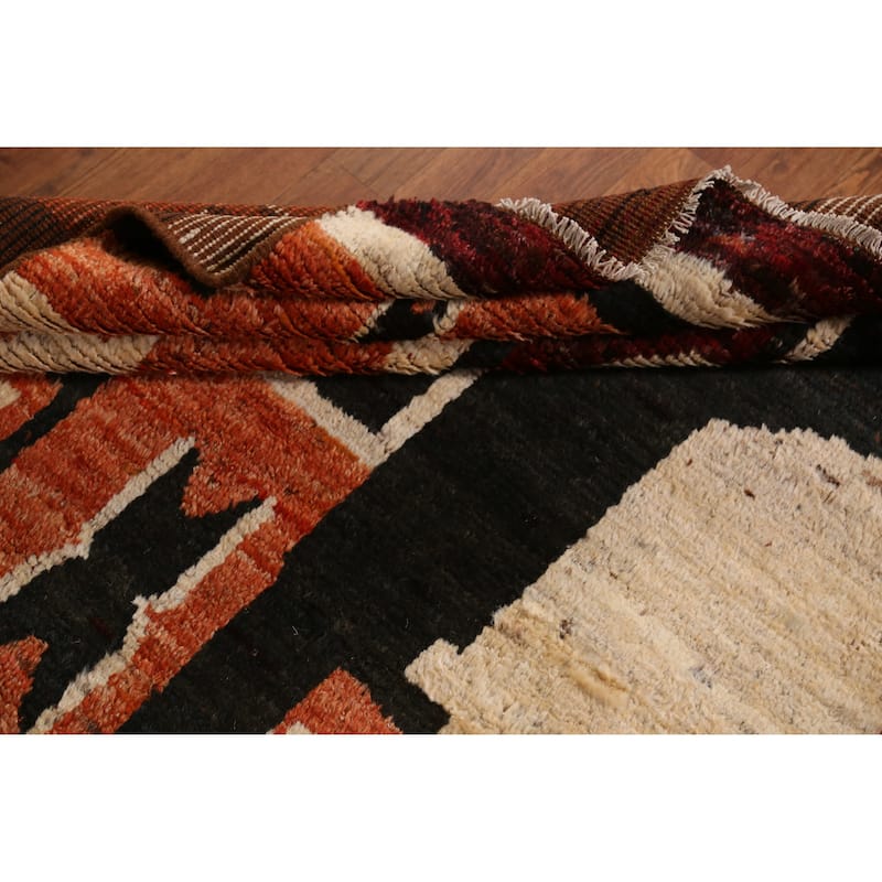 Geometric Moroccan Oriental Rug Handmade Bedroom Wool Carpet - 5'1" x 6'8"