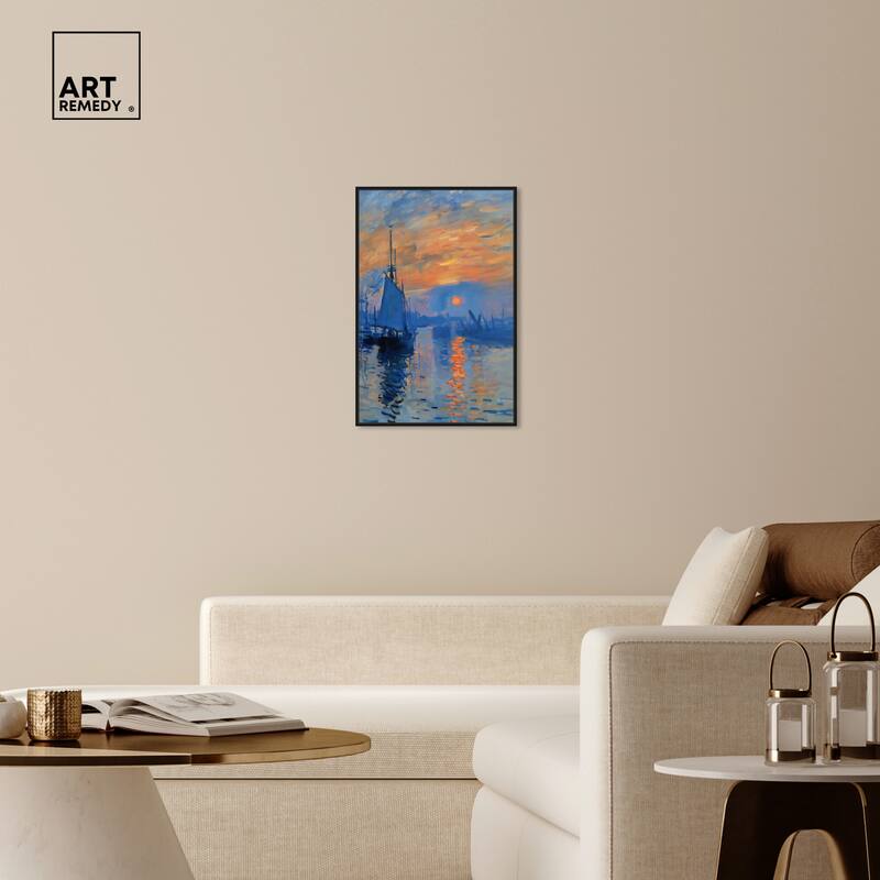 Art Remedy Till Dusk Framed Sailing 1 Piece Canvas Wall Art