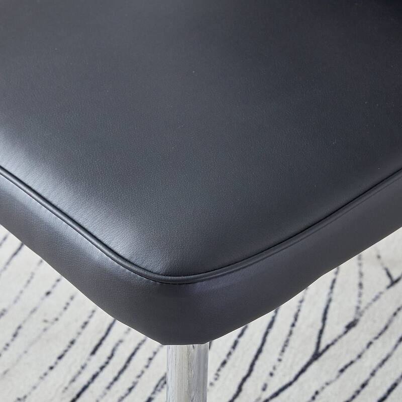Modern PU Leather Minimalist Dining Chairs Set of 4